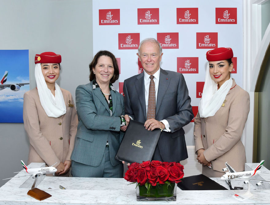 Emirates and GE Aviation commit to test flight program using 100% Sustainable Aviation Fuel to reduce CO2 emissions