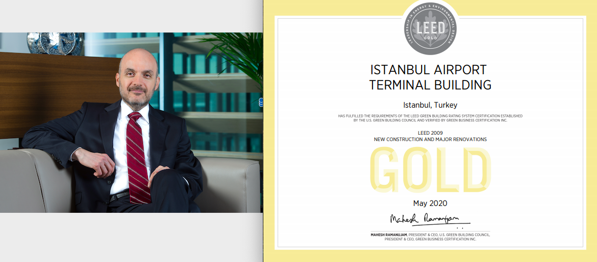 İstanbul Havalimanı Terminali,  Dünyanın En Büyük “LEED Altın” Sertifikalı Binası oldu